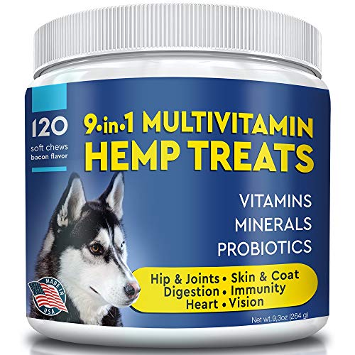 9in1 Multivitamin Hemp Treats for Dogs for Skin, Coat, Hip and