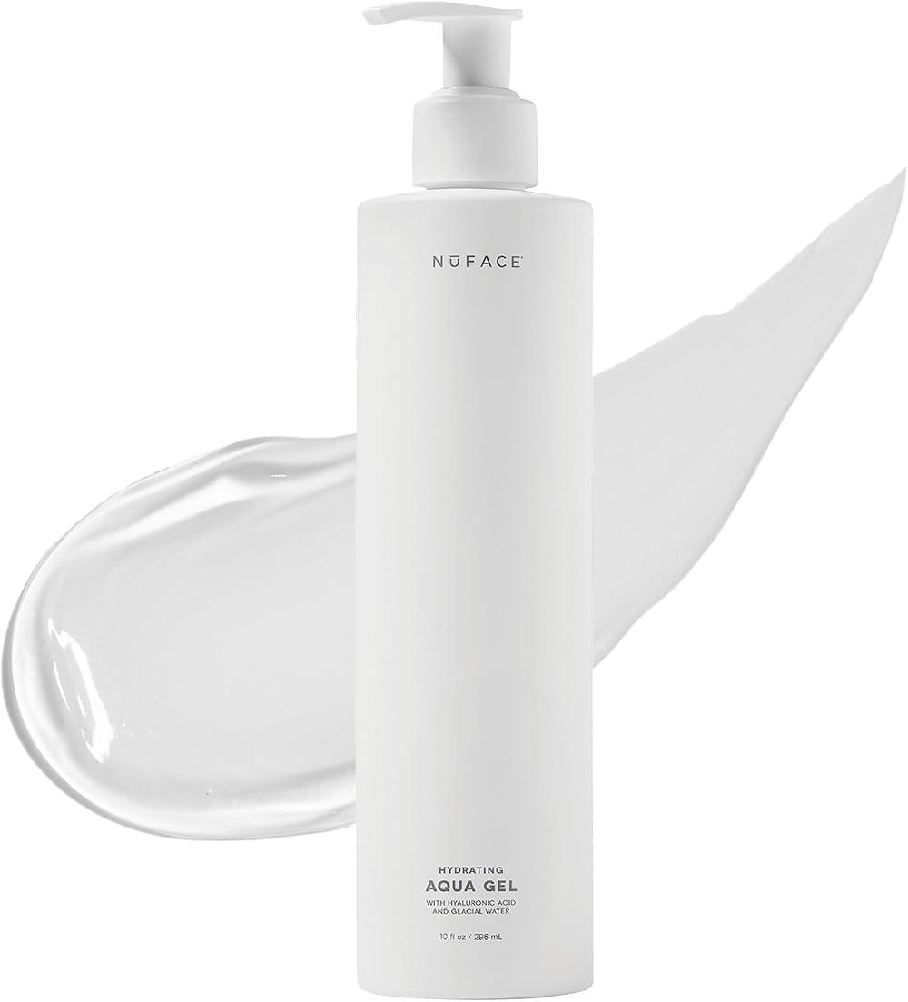 NuFACE Aqua Gel Activator 10 oz Hyaluronic Acid Conductive Gel for Microcurrent