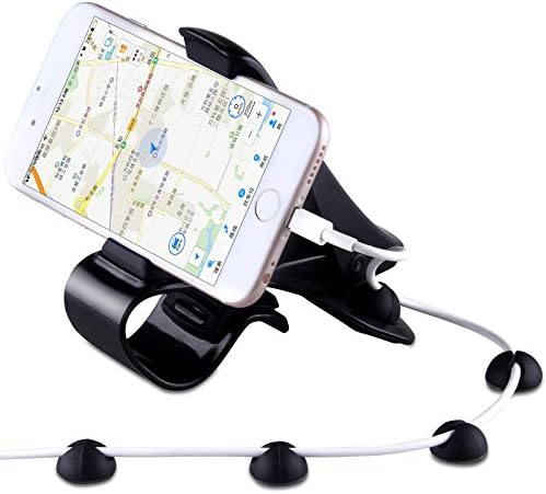 Car Phone Mount, Windshield Dashboard Mobile Phone Stand with Cord Holder for iPhone/Android Devices by Lifbeier