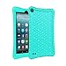 AVAWO Silicone Case for Amazon Fire 7 Tablet with Alexa (9th Generation, 2019 Release) - Anti Slip Shockproof Light Weight Protective Cover, Turquoise