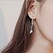 A&C Fashion Korean Version Chic Asymmetric Star and Moon Shaped Ear Line for Women. Unique Handmade Earrings Jewelry for Girl. (Silver Color)