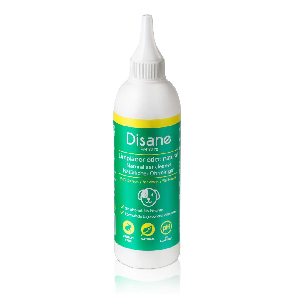 DISANE Natural Dog Ear Cleaner | 125 ml | Prevents Infections, Bad Odour and Irritations | Keep Your Dog´s Ears Healthy and Clean, Free of Dirt, Wax or Secretions | Veterinary Formula Control