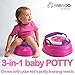 Babyloo 3 In 1 Bambino Booster Potty Training System with Free Standing Potty, Step Stool, and Toilet Mount for 6 Months and Up, Pink and Purple