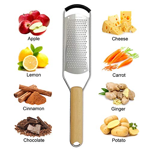 image for ONESWI Upgrade Zester Grater & Cheese Grater - Parmesan Cheese, Lemon,