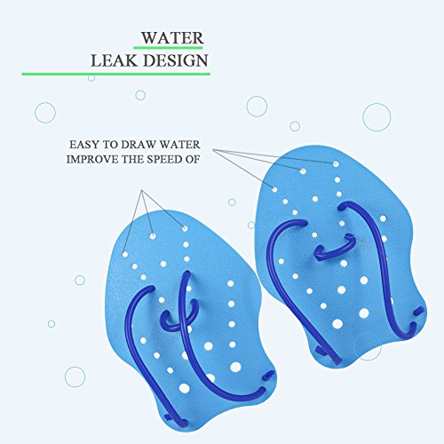 Echeer Hand Paddles, Webbed Bionic Swimming Paddles for Large Water Resistance Swim Training Contour Paddles for Men, Women
