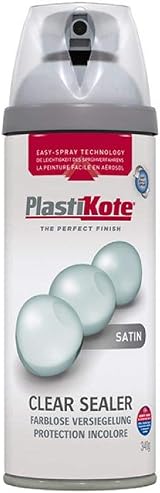 PlastiKote 24001 400ml Premium Satin Clear Acrylic Spray Paint UV Resistant view 2