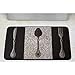 Chef Gear French Utensils Faux Leather Anti-Fatigue Cushioned Chef Mat, 18 by 30-Inch