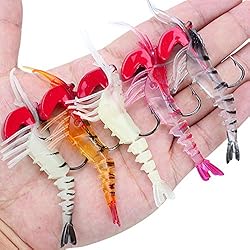 Persei Rigged Lead Head Jigs Soft Shrimp Lures