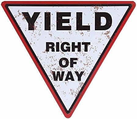 Ochoice Road Signs with Right of Way Retro Signs for Road Decoration
