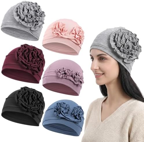 Amazon.com: 4Pcs Chemo Caps with Brim Visor Thin Floral Lace