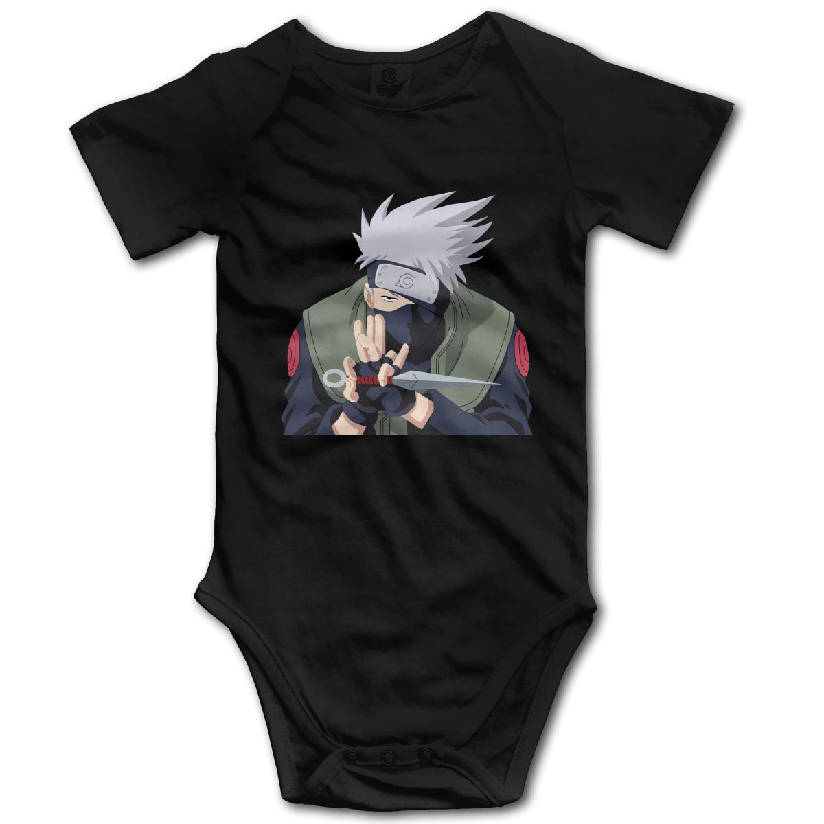 Jimdodo Boys Girls Baby Kakashi Hatake Naruto Infant Onesies Cotton Black