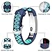 Maledan Replacement Bands Compatible for Fitbit Alta, Fitbit Alta HR and Fitbit Ace, Accessory Sport Bands Air-Holes Breathable Strap Wristbands with Stainless Steel Buckle, Blue/Teal, Small