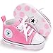 SOFMUO Unisex Baby Girls Boys High Top Ankle Canvas Shoes Soft Sole Toddler First Walker Infant Sneaker Newborn Crib Shoes(Pink,0-6Month)