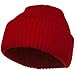 Solid Plain Watch Cap Beanie - Red OSFM
