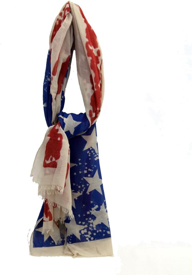 USA American Flag Scarf Shawl Cover Up Wrap Pareo Dress Skirt Sarong