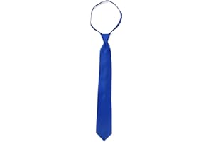 boxed-gifts Umo Lorenzo Boy's Solid Poly Zipper Ties - School Uniform Tie