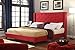 Home Life furBed00007_Cloth_Burgundy_Full Platform Bed