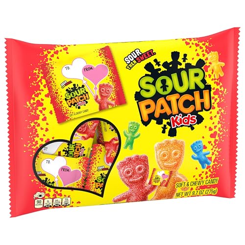 SOUR PATCH KIDS SOFT & CHEWY VALENTINES DAY CANDY, 22 SNACK PACKS