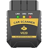 ZIMISI OBD2 Scanner Reader, Car Code Reader Connect to Phone, Auto Diagnostic Scan Tool, OBD2 Scanner for Reset/Clear Car Engine Error Code, Fits iPhone & Android
