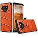ZIZO Bolt Series for Galaxy Note 9 Case with Holster, Lanyard, Military Grade Drop Tested and Tempered Glass Screen Protector for Samsung Galaxy Note 9 Cover - Orange/Black