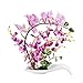 Imiee Artificial Phaleanopsis Arrangement with Vase Decorative Orchid Flower Bonsai (Light Purple)