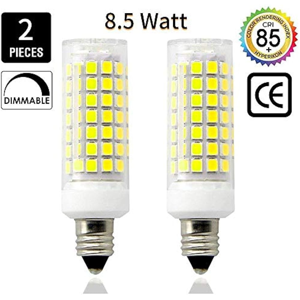 E11 LED Bulbs Light 8.5W, 70W 100W 110V/120v/130v Halogen Equivalent
