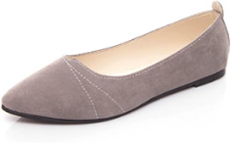 grey pointed flats