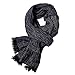 Runtlly Men's Soft Lightweight Scarves Warm Crinkle Fashion Warm Autumn Winter Scarf Black