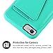 ZVEdeng Wallet Case with Card Holder for iPhone 6 Plus 5.5 inch, PU Leather Wallet Case with Credit Card Slot Shockproof Cover For iPhone 6 Plus / 6s Plus - Mint Green