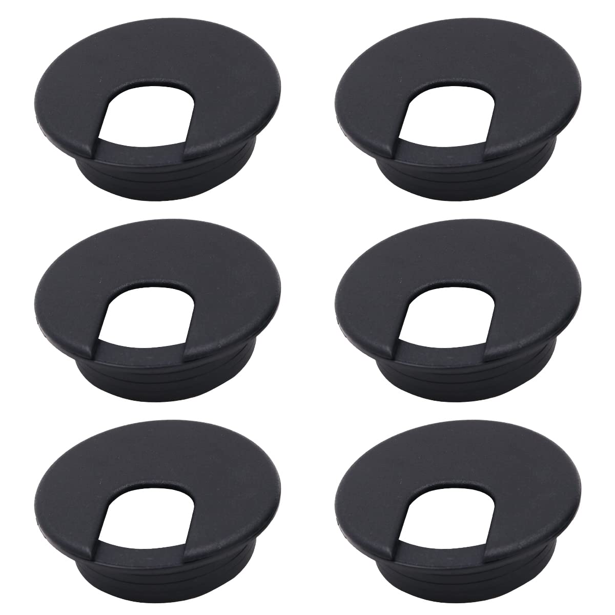 WANGCL 6 Pack 2 Inch Flexible Desk Grommet Organize Wires and Cables on Office Equipment for Computer Desks Shelves and Furniture