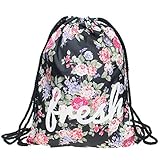 Drawstring Backpack Woman's Men's Print Sackpack (Camellia)