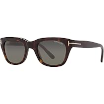 Amazon.com | Tom Ford Snowdon New Sunglasses (52 mm, Dark Havana 