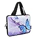AUPET Blue Butterfly Universal 7 ~ 8 inch Tablet Portable Neoprene Zipper Carrying Sleeve Case Bag