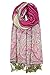 Achillea Luxurious Big Paisley Jacquard Layered Woven Pashmina Shawl Wrap Scarf Stole (Fuchsia)