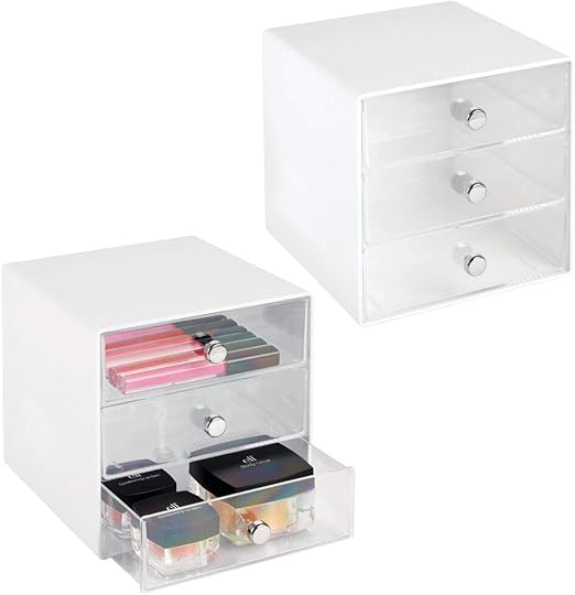 Amazon Com Mdesign Plastic Makeup Organizer Storage Station Cube