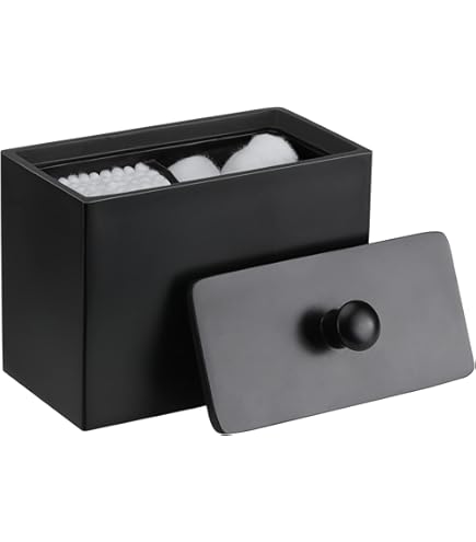 Home Tbestmax Clear Qtip Holder Plastic Cotton Swab Ball Pad Organizer