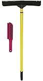 Evriholder FURemover Broom with Squeegee made from Natural Rubber, Multi-Surface and Pet Hair Removal, Telescoping Handle that Extends from 3 ft to 6 ft