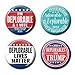 Marsh Enterprises 4-pack Deplorables for Trump Buttons - Funny Donald Pins - Basket Adorable Lives Matter