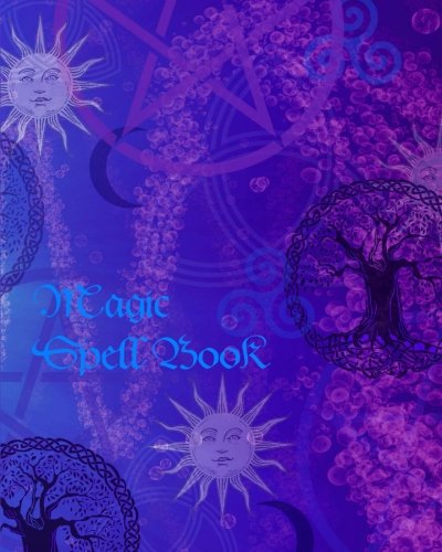 Magic Spell Book: of Shadows / Grimoire ( Gifts ) [ 90 Blank Attractive Spells Records & more * Paperback Notebook / Journal * Large * Suns & Moons ] (Magick Gifts)