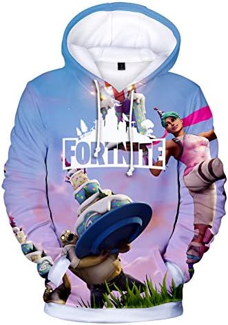 Mvruve Kids Girls Boys Fortnite Hoodie Comfy Hooded Crewneck Sweatshirts