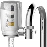 iSpring DFC1 LittleWell Faucet Mount Water Filter with Multi-Layer Filtration Media