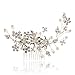 Remedios Cyrstal Flower Side Hair Comb Bridal Headpiece Wedding Accessory