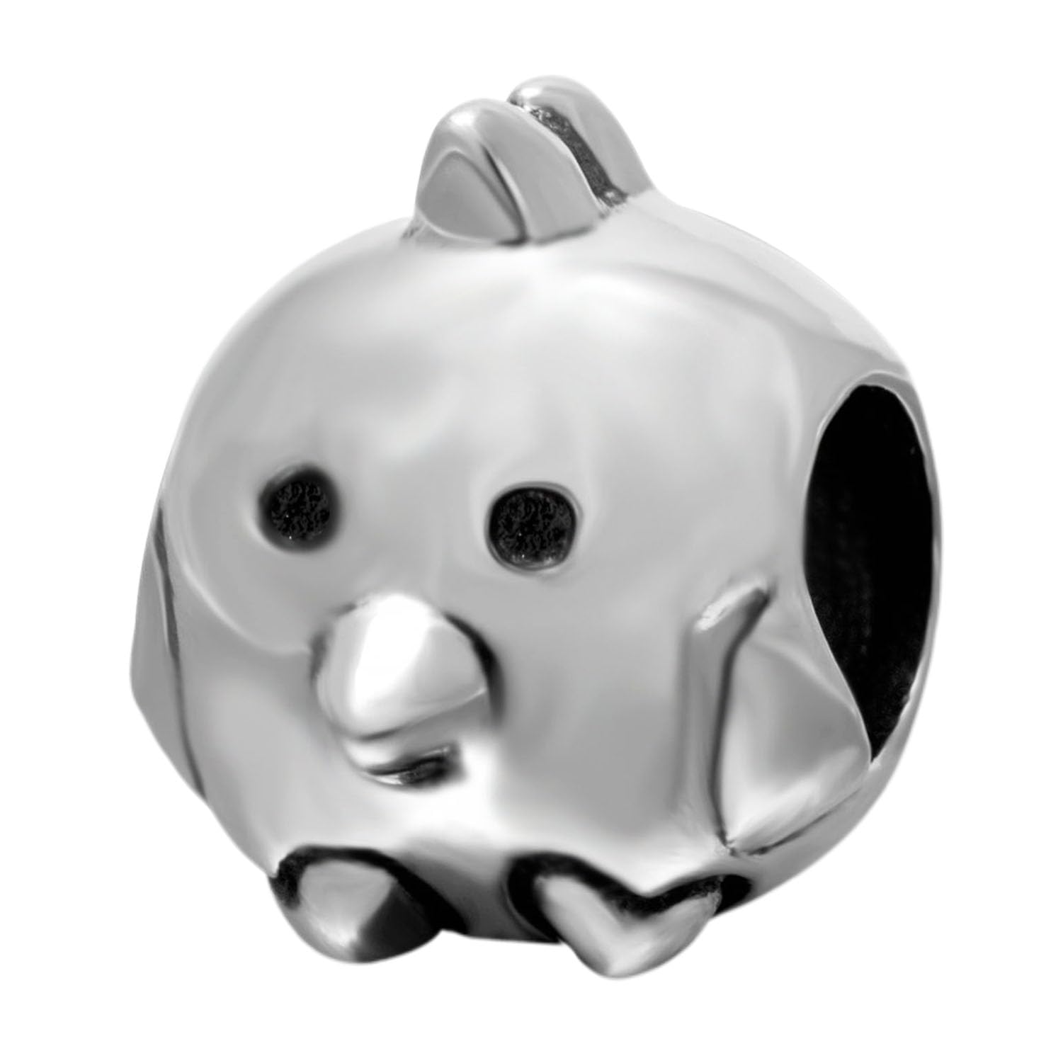 YiRong Jewelry Lucky Chick Charm 925 Sterling Silver Animal Charm Birthday Charm Christmas Charm for Pandor Charm Bracelet (Chick)