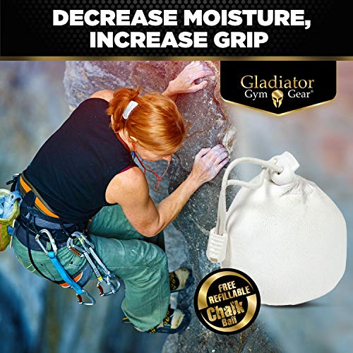 Gym Chalk For Weightlifting, Rock Climbing Chalk, Refillable Chalk Ball, 400 Grams, 14oz Magnesium Carbonate Gymnastics Chalk Powder, Weight Lifting Chalk, For Dry Hands Pole Grip, Workout Chalk (400)
