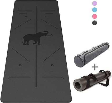 Amazon Com Jaxjox Non Slip Tpe Yoga Mat 5mm Black Sports Outdoors