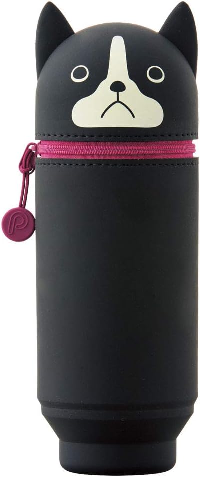 LIHIT LAB Kawaii Japanese Dog Large Stand Up Pencil Case for School Office College Cute School Supplies