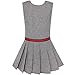 Sunny Fashion Girls Dress Gray School Uniform Pleated Skirt Dress Size 10