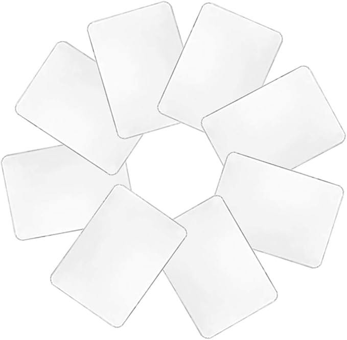 8 PCS Plastic Table Placemats,Washable Clear Placemats,Heat