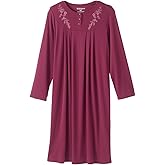 Silverts Open-Back Hospital Gowns for Women – Comfortable, Dignified, Easy Dressing for Seniors & Patients - Embroidered