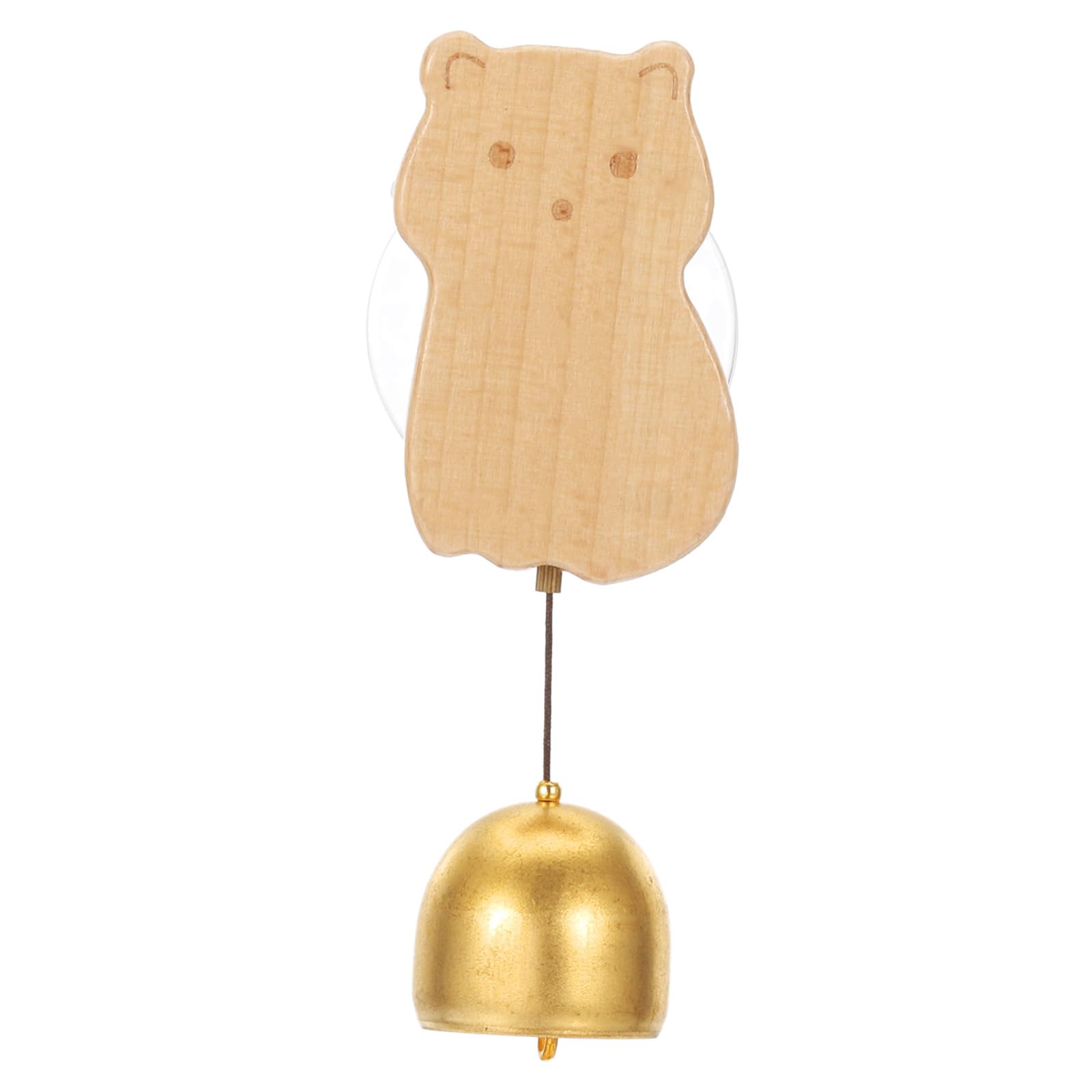 PATIKIL Shopkeepers Bell, Wood Door Chime Hanging Door Bell Jingle Bells Animal Metal Doorbell with Suction Cup for Door Opening Business When Entering Decoration,Kitten